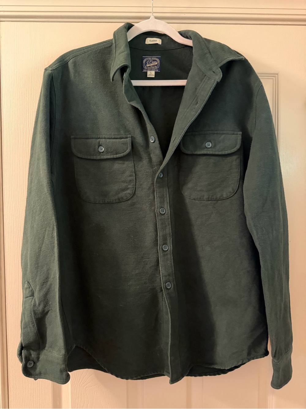 J. Crew Men's Forest Green Lightweight Shirt Jacket